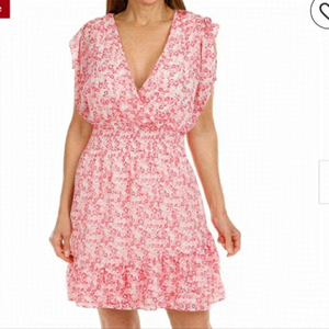 Bcbg Paris Floral Deep V Sleeveless Dress